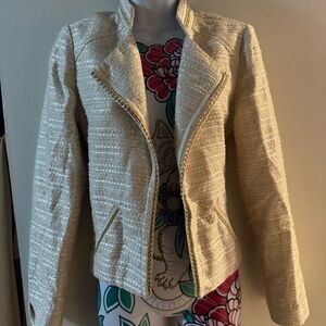 Chico's Shimmering Cream Blazer